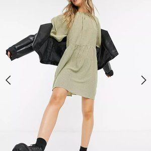 NWT Lola May Checked Smock Dress